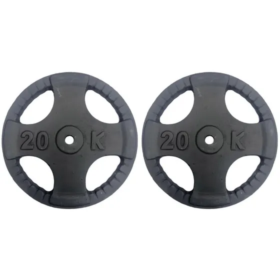 2 Discos 20 Kg En Total 40 Kg