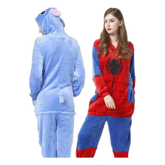 Pijama Enterizo Spiderman Stitch Pikachu Pokémon 