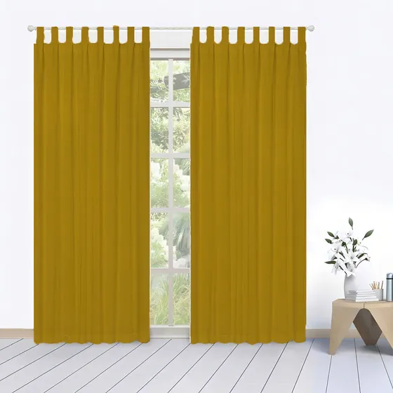 Distrito Blanco Tropical Mecanico Ambiente de 200cm x 135cm lisa color oro - pack por 2