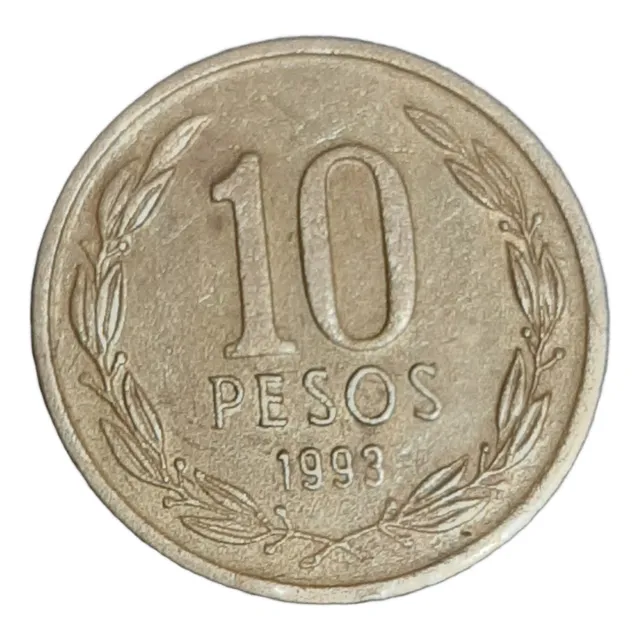 Moneda Chilena De 10 Pesos Distintos Años Desde 1991 Al 2000