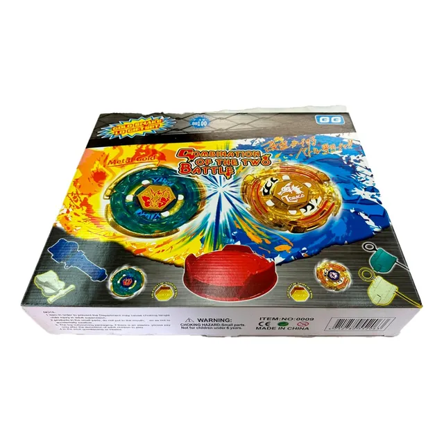 Combo 3 Beyblade Punta Metal + Estadio Stadium Campo Batalla