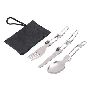 Juego De 3 Cubiertos Para Acampar, Cuchillo, Tenedor Y Cucha Juego De 3 Cubiertos Para Acampar, Cuchillo, Tenedor Y Cucha