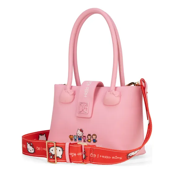Bolsa Satchel Oe X Hello Kitty Chico Rosa Chico