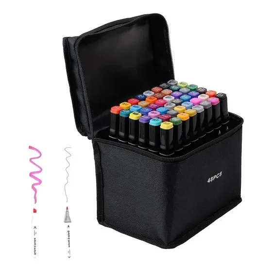 Marcadores Touchfive 48 Lapices Colores Profesional Colores 
