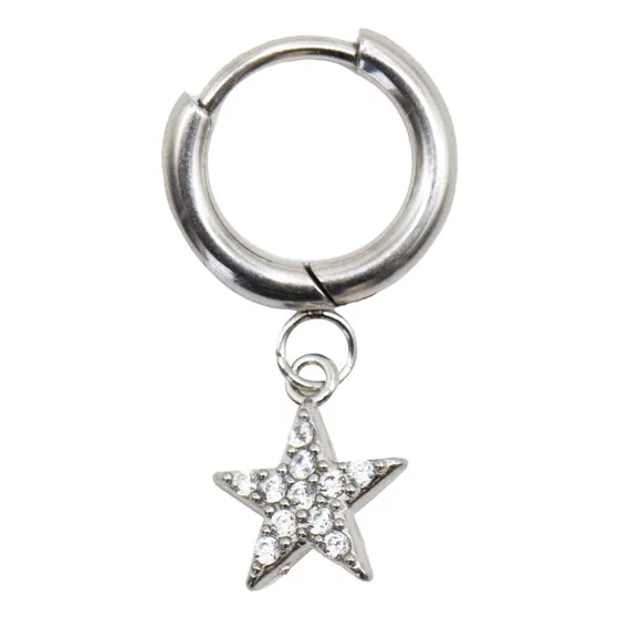 Piercing Argolla Bisagra Estrell Es0252 Titanium 2.0x8 Mm 1u