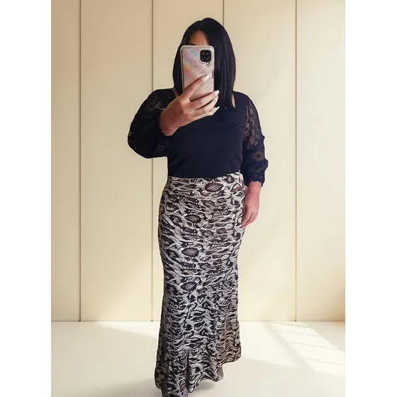 Maxifalda - Falda Larga Animal Print