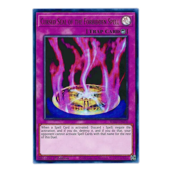 Yugi-oh! Cursed Seal Of The Forbidden Spell Ra03-en076 Ultra