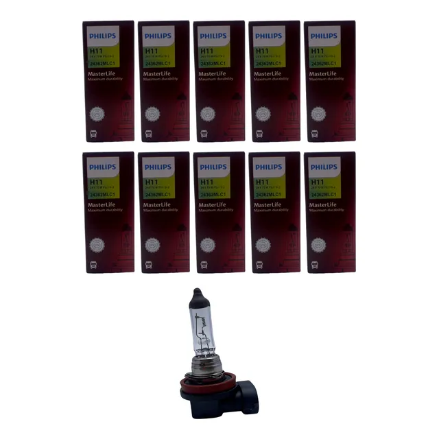 Kit 10 Lampadas Automotivas H11 24v 70w Masterlife - Philips