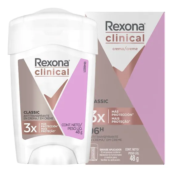 Desodorante Rexona Clinical Antitranspirante En Crema 48 Gr