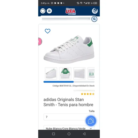 Zapatos Talla 7. De Hombre Stan Smith Nuevo Originales