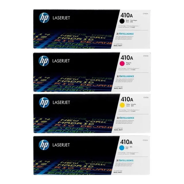 Paq 4 Pzas Toner Hp Cf410a Negro / Cyan / Magenta / Amarillo