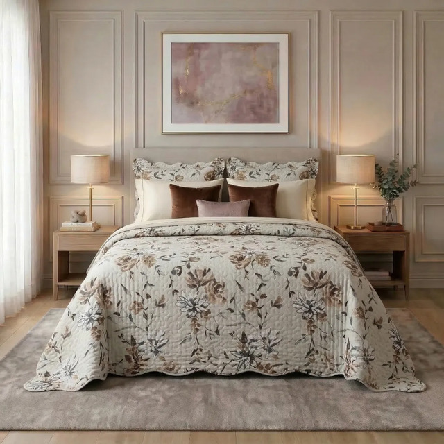 Kit Colcha Cobre Leito 3 Peças Dupla Face Casal Queen King Fiore