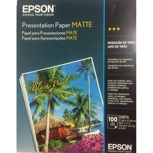 Papel Epson 8.5 X11  Carta Dpi 720 C/100