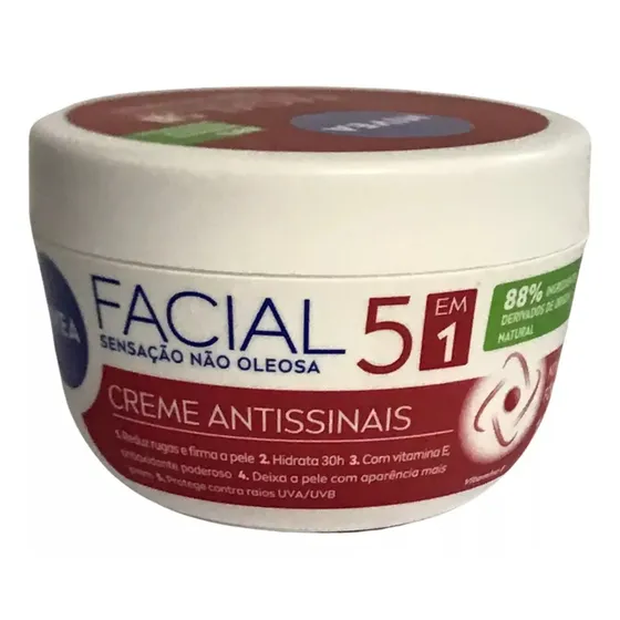 Crema facial antiseñales Nivea Facial 5 em 1 día/noche para todo tipo de piel de 100mL/100g 18+ años