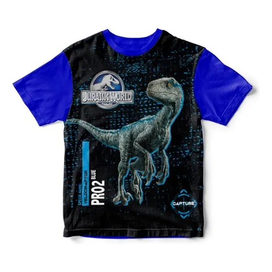Franela Para Niños- Dinosaurio Blue