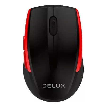 Delux Mouse Inalambrico Negro-rojo M521gx