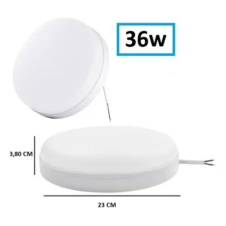 Lampara Panel Led Superficial 36w Borde Infinito Redonda 65k
