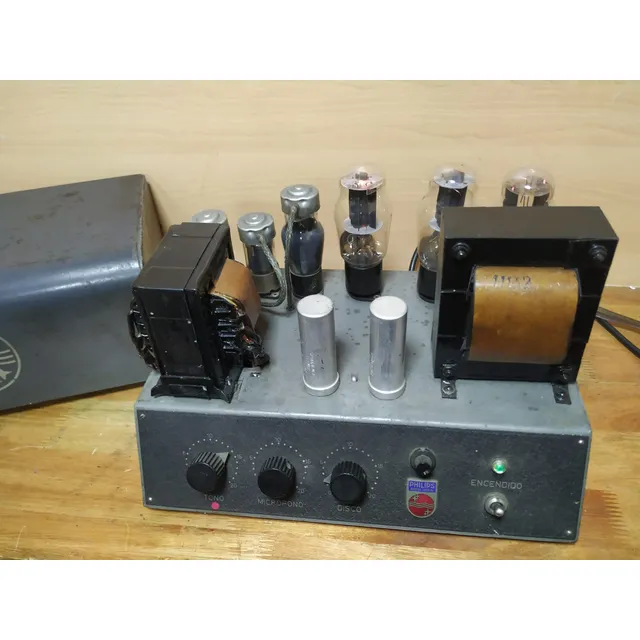 Amplificador Monoblock Valvular Philips Ab-2845h Excelente Gris Oscuro 20 W