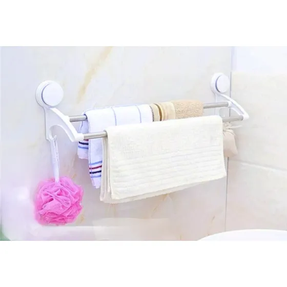 Toallero Porta Toalla Tendedero Doble Barra Para Baño 62cm