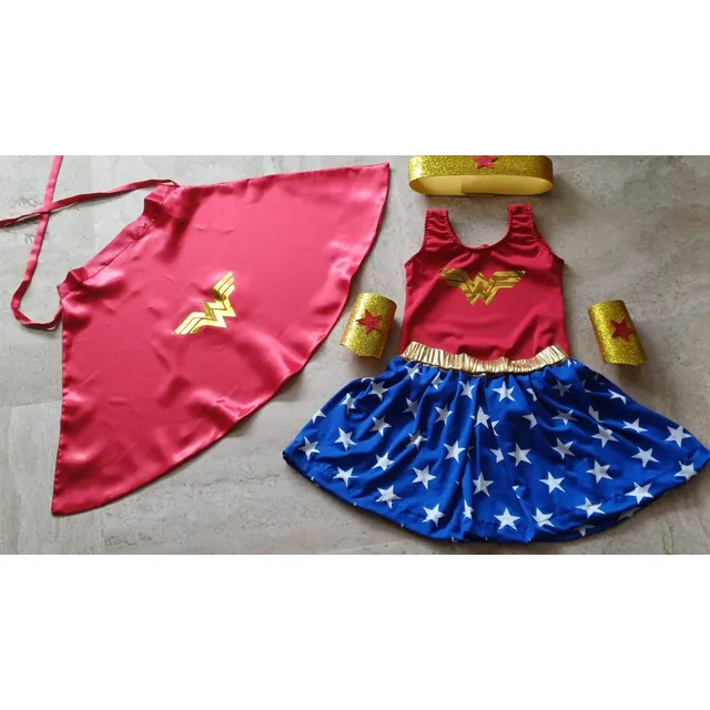 Disfraz Mujer Maravilla-wonder Woman Niñas Diferentes Tallas