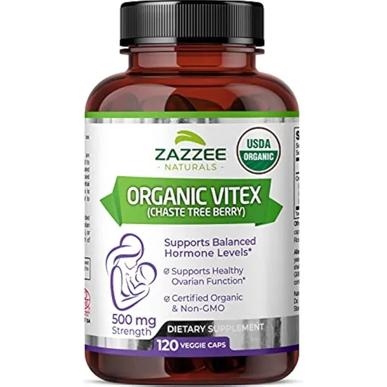Vitex Orgánico Zazzee Usda, 500 Mg De Concentración, 120