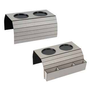 Kit 2 Uni Esteira Porta Copos Controle Braço Sofá Mdf Cinza Kit 2 Uni Esteira Porta Copos Controle Braço Sofá Mdf Cinza