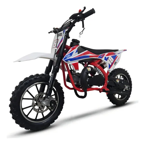 Mini Moto Cross 49cc Infantil Partida Manual Mbx 2 Tempos Vermelho