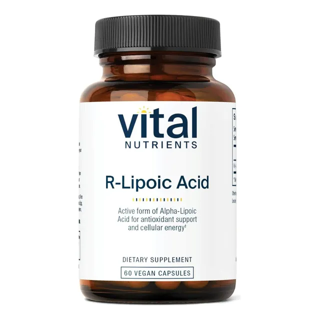 Ácido R-lipoico Vital Nutrients 60 Cápsulas Veganas Sin Sabor