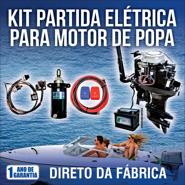 Kit Partida Elétrica P/ Motor Popa Suzuky 4t 30 Hp
