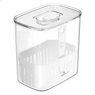 Organizador De Geladeira Ervas Frutas Legumes Com Cesto Clear Fresh 1,5l Ou Organizador De Geladeira Ervas Frutas Legumes Com Cesto Clear Fresh 1,5l Ou