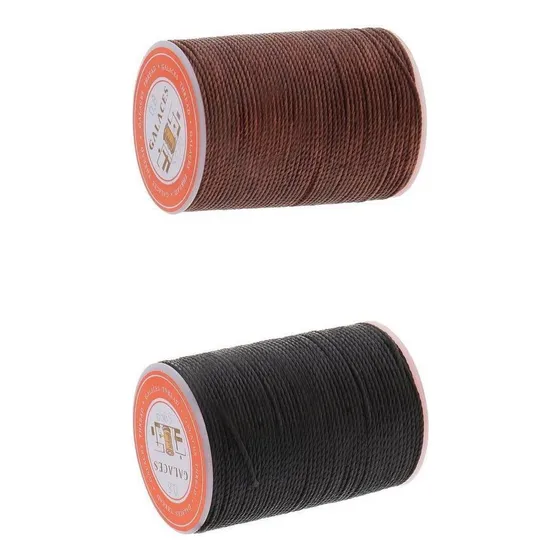 . 2 Rollos De Cuero Para Coser Hilo Encerado Cera A Mano Diy