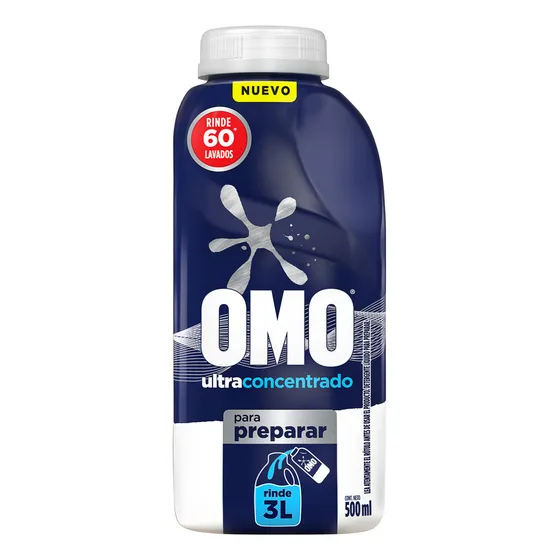 Detergente Liquido Para Diluir Matic Rinde 3 Litros 500ml Omo
