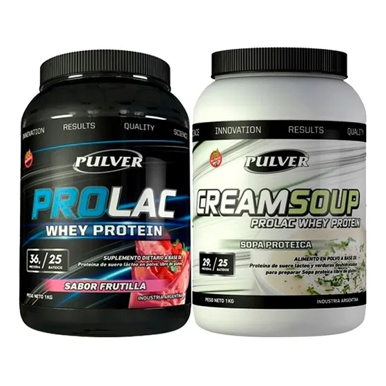 Crecimiento Muscular Definido Proteina Prolac + Sopa Pulver Sabor Frutilla