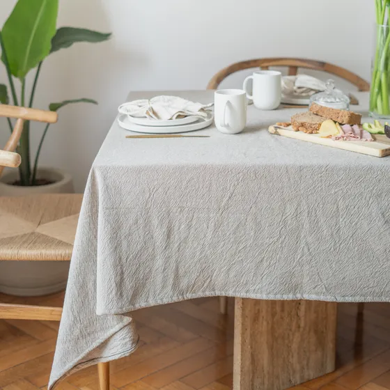 Pack Mantel Dublín + 4 Servilletas Con Rayas 100% Algodón
