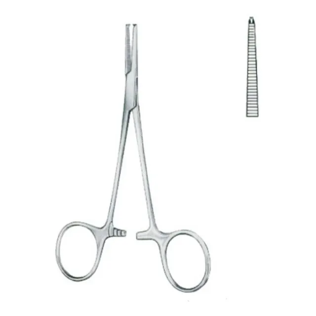 Instrumental Quirúrgico - Pinza Halsted Con Dientes 12 Cm 