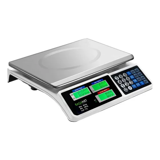 Báscula Comercial Digital Raganet HG011 40kg Blanco 34x33cm