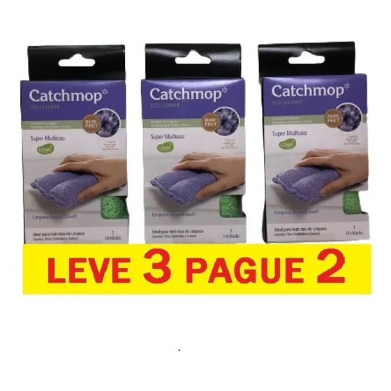 Esponja Microfibra Lava Tenis Carros Catchmop Leve 3 Pague 2