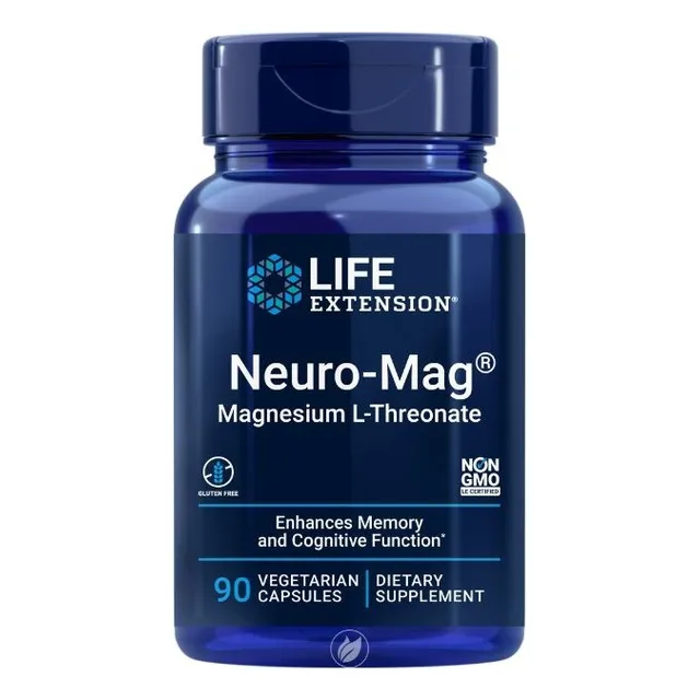 Neuro-mag Life Extension  Magnesio L-threonate 90 Cápsulas