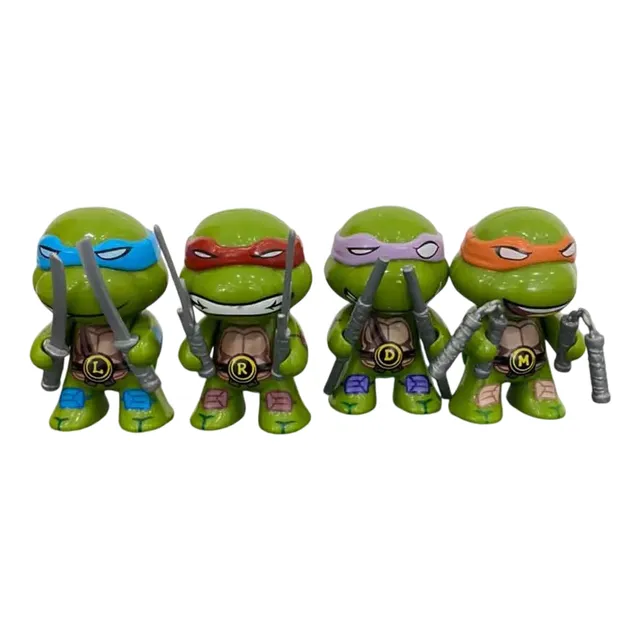 Juguetes Set 4 Figuras Tortugas Ninjas Accion Decorativas