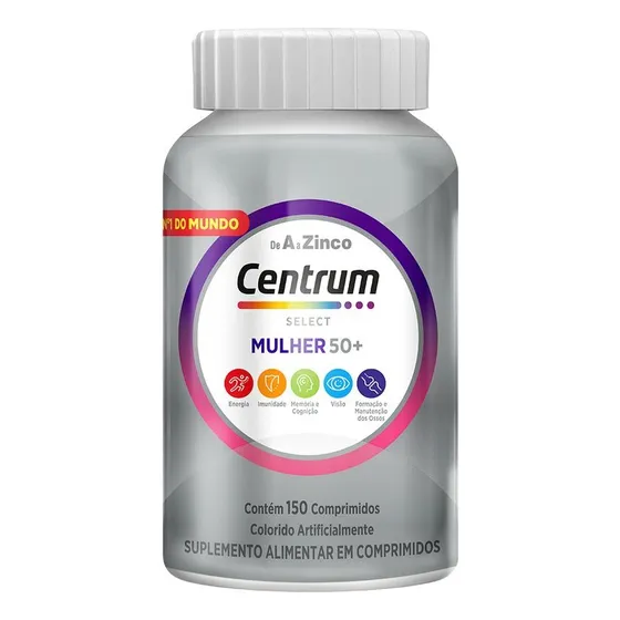 Multivitamínico Centrum Select Mulher 50+ 150 Comprimidos Sem Sabor