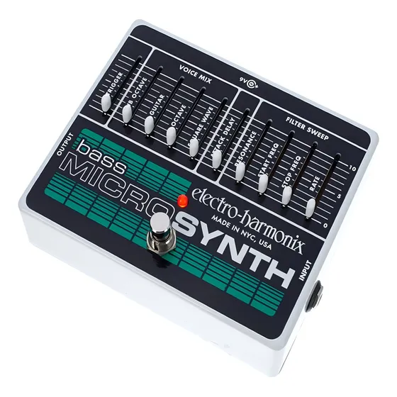 Pedal de efeito Electro-Harmonix Bass Micro Synth branco
