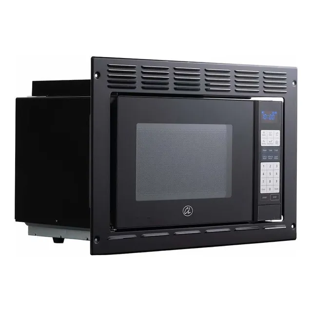 Grade Rv Camper Microonda .9 Pie Cubico Negro