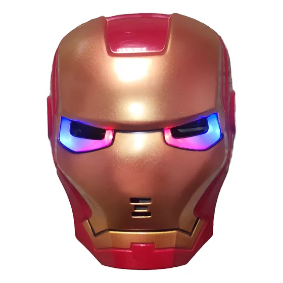 Mascara Infantil Homem De Ferro C Led, Acende O Olho, Marvel