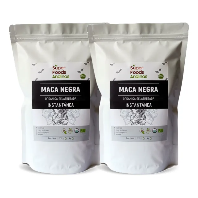Maca Negra En Polvo 2 Kg - Pack 2 Unds De 1 Kg Agradable