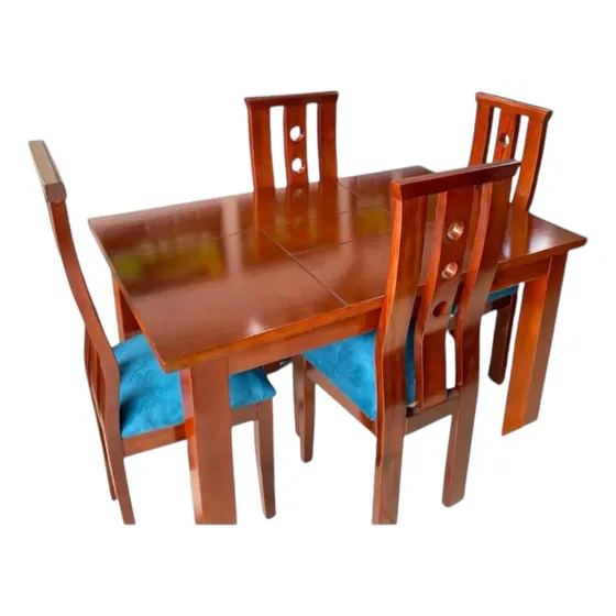 Comedor Con Sillas Y Mesa Macizo En Cedro En Varios Tonos