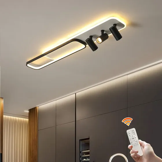 Eiinee Lámpara De Techo Con Foco De 3 Luces, Lámpara Decorativas Colgantes 55w