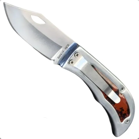 Canivete Bianchi Aluminio Gel Aço Inox De Bolso C/ Clip