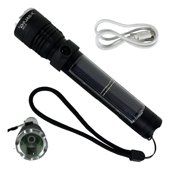 Linterna Multifuntional Solar Led-usb Luz Blanca Recargable