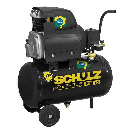 Compressor Csi 8.6 Pratiko 25 Litros 120 Libras 2 Cv Schulz