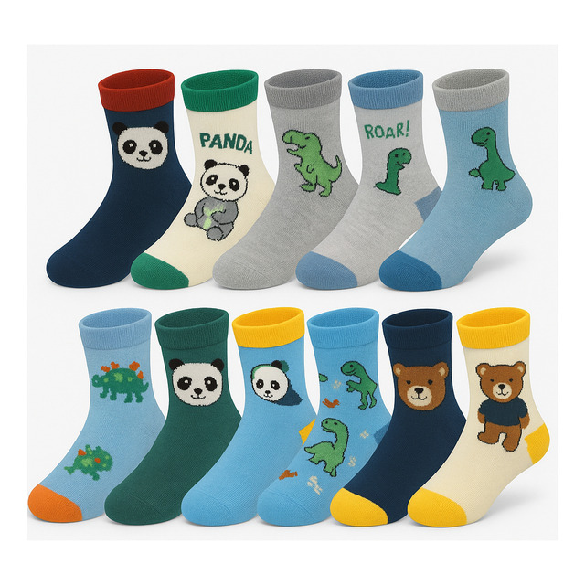 Kit Com 12 Pares De Meias Infantis Macias E Confortáveis Kit Com 12 Pares De Meias Infantis Macias E Confortáveis